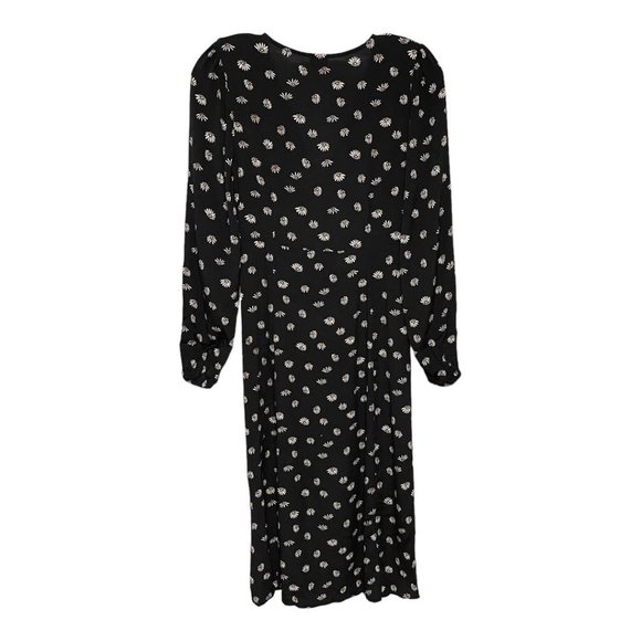 Wilfred Aritzia Small Black Daisy Floral Gallery Long Sleeve Button Front Midi… - Picture 4 of 7